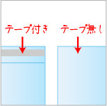 接着テープの有無イメージ